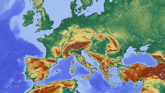 mapa střední evropy